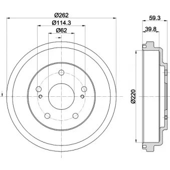Tambour de frein MINTEX MBD431