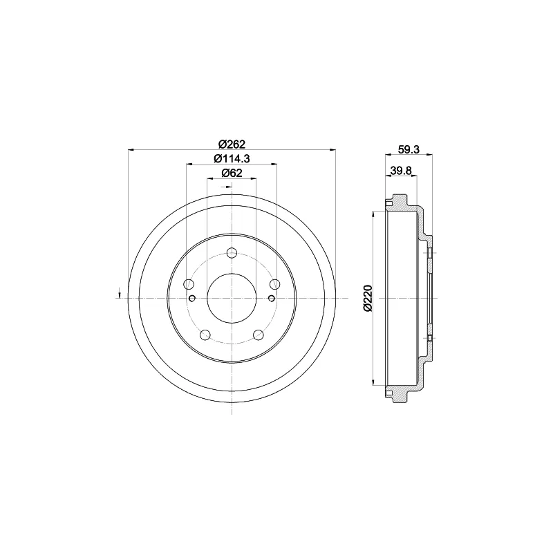 Tambour de frein MINTEX MBD431