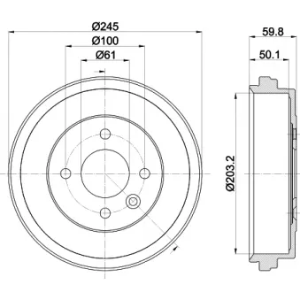 Tambour de frein MINTEX MBD433