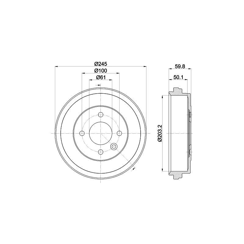 Tambour de frein MINTEX MBD433