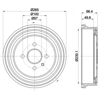 Tambour de frein MINTEX MBD434