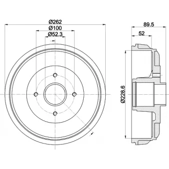 Tambour de frein MINTEX MBD443