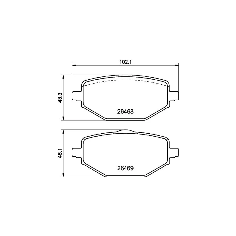 Jeu de 4 plaquettes de frein arrière MINTEX MDB3504