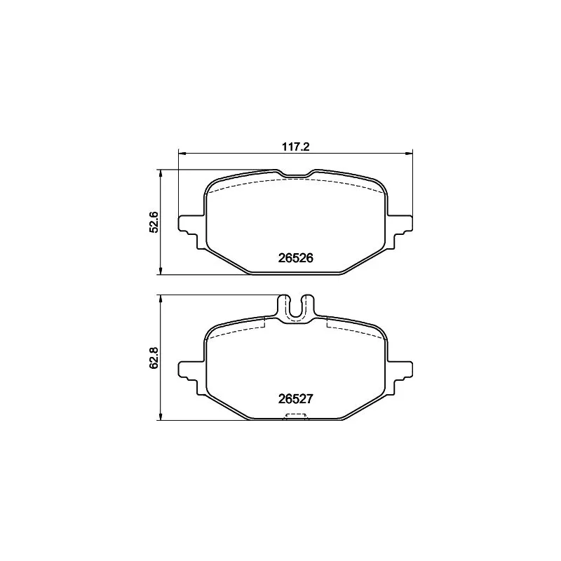 Jeu de 4 plaquettes de frein arrière MINTEX MDB3512