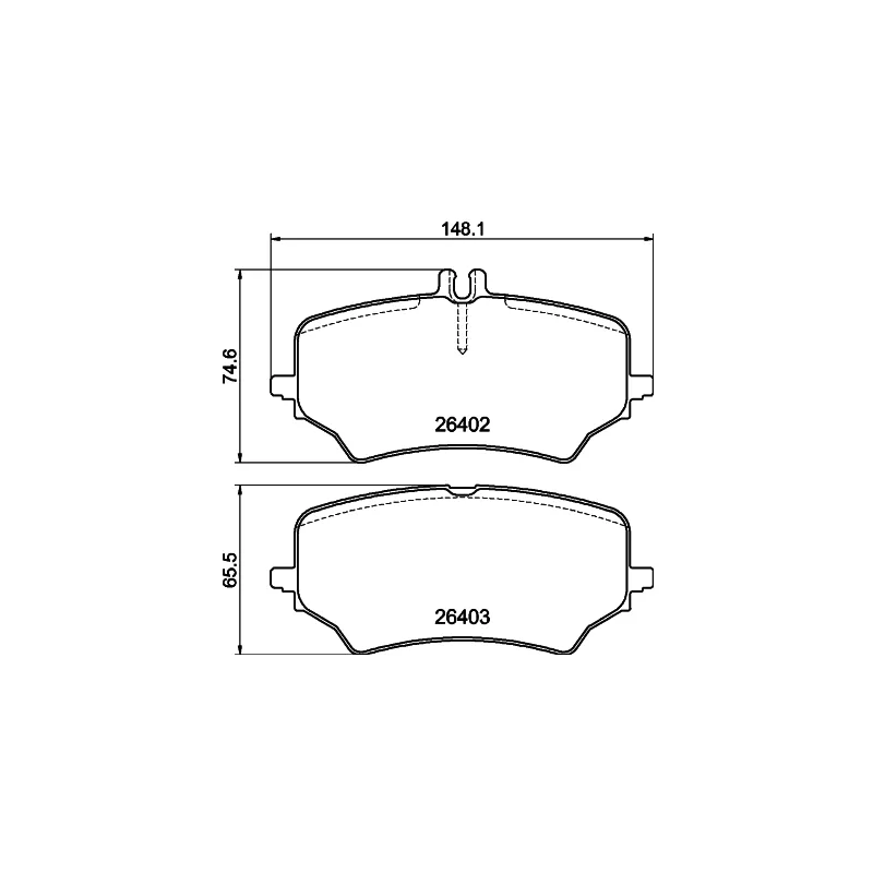 Jeu de 4 plaquettes de frein arrière MINTEX MDB3520