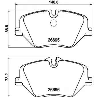 Jeu de 4 plaquettes de frein avant MINTEX MDB3528