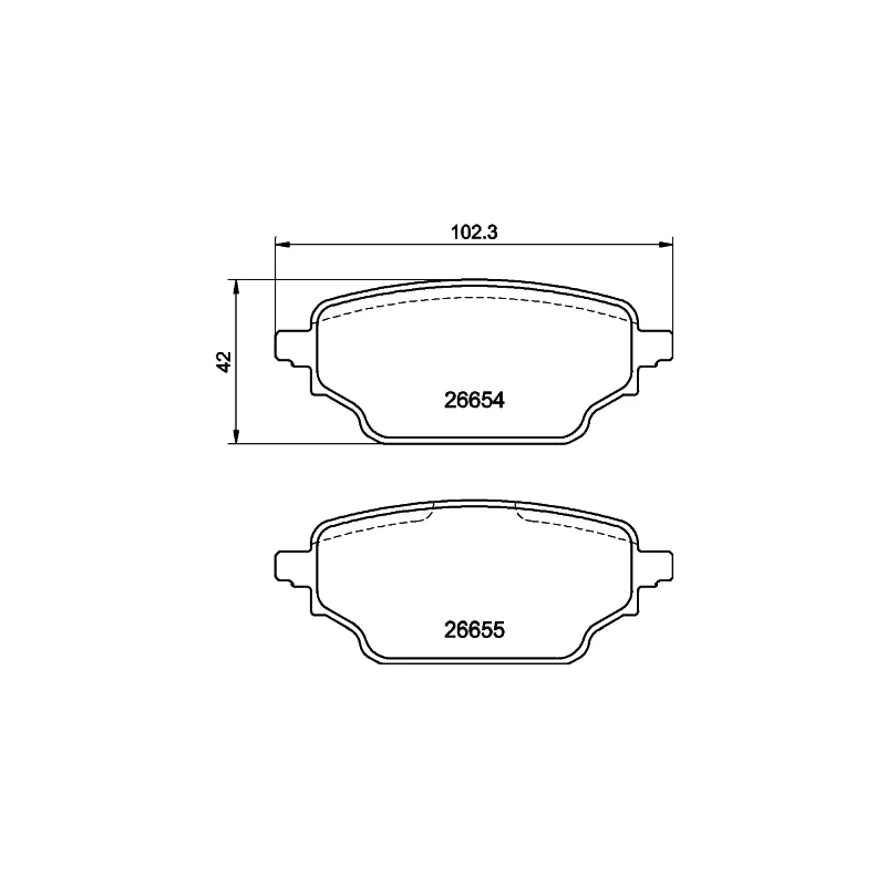 Jeu de 4 plaquettes de frein arrière MINTEX MDB4321