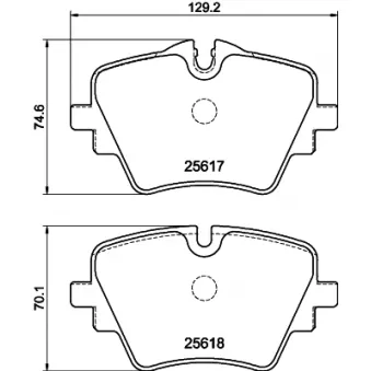 Jeu de 4 plaquettes de frein avant MINTEX MDB4327