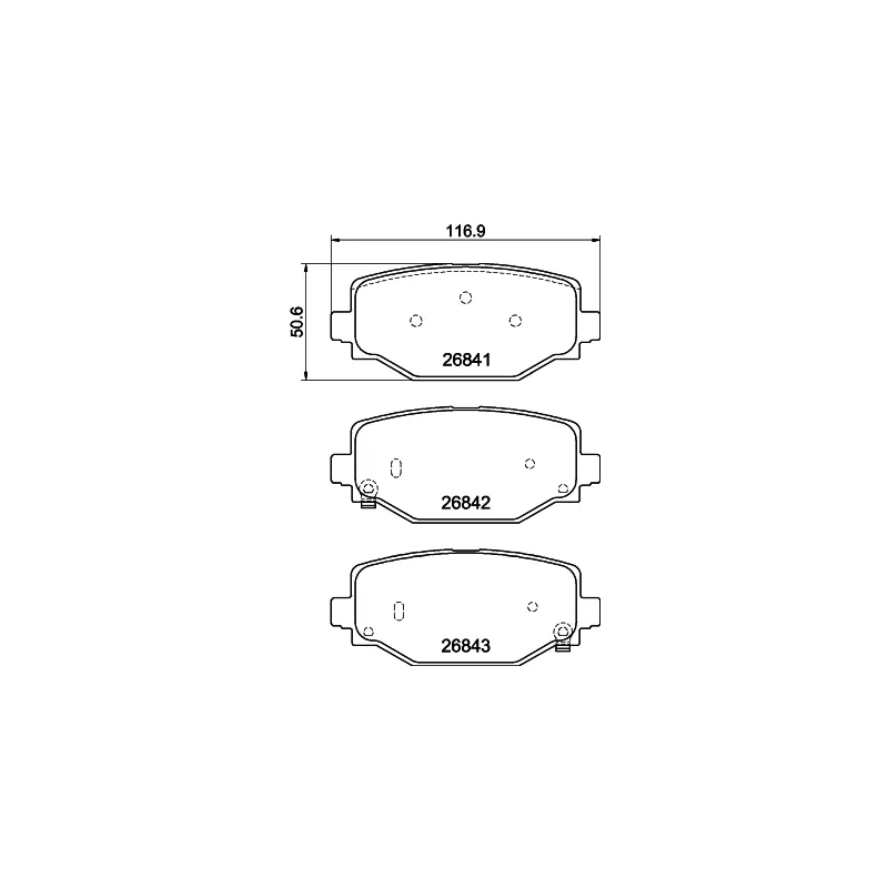 Jeu de 4 plaquettes de frein arrière MINTEX MDB4375