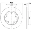 Jeu de 2 disques de frein arrière MINTEX MDC2694 - Visuel 2