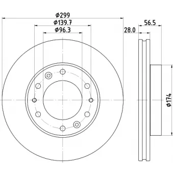 Jeu de 2 disques de frein avant MINTEX MDC3050C