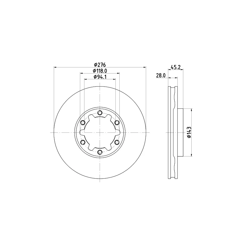 Jeu de 2 disques de frein avant MINTEX MDC3092C