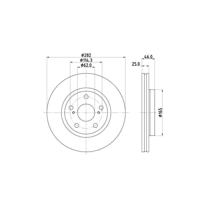 Jeu de 2 disques de frein avant MINTEX MDC3094C
