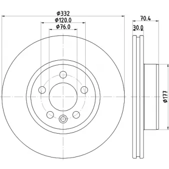 Jeu de 2 disques de frein avant MINTEX MDC3172C
