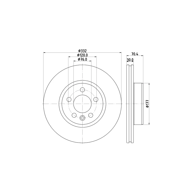 Jeu de 2 disques de frein avant MINTEX MDC3172C