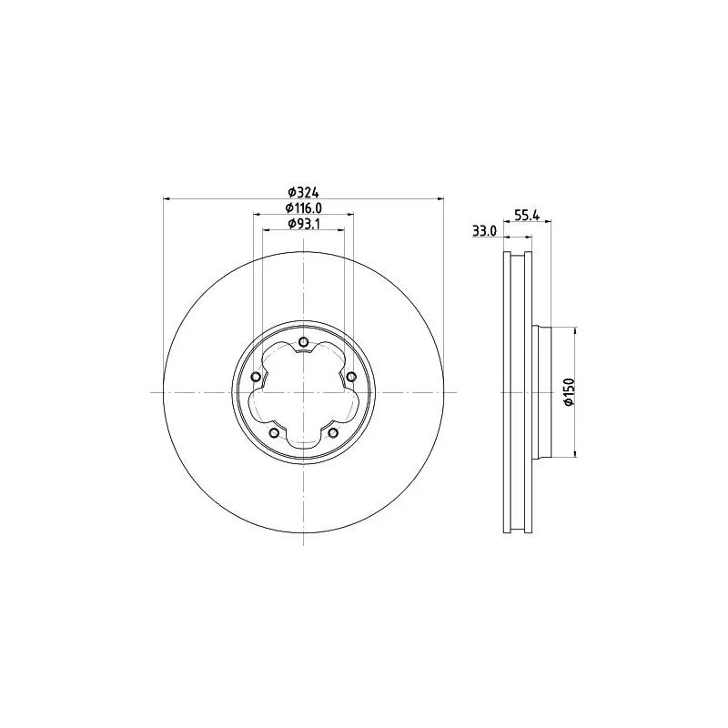 Jeu de 2 disques de frein avant MINTEX MDC3178C