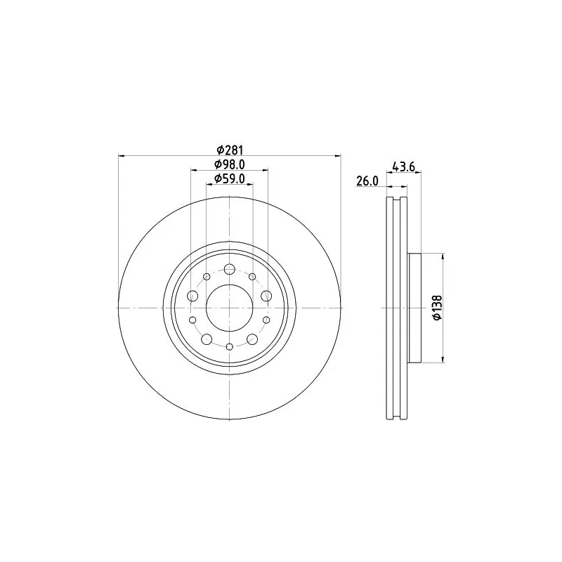 Jeu de 2 disques de frein avant MINTEX MDC3205C