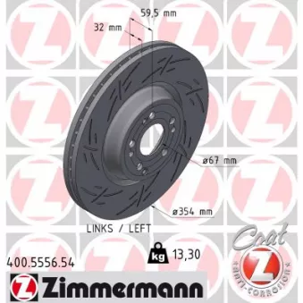 Jeu de 2 disques de frein avant ZIMMERMANN 400.5556.54