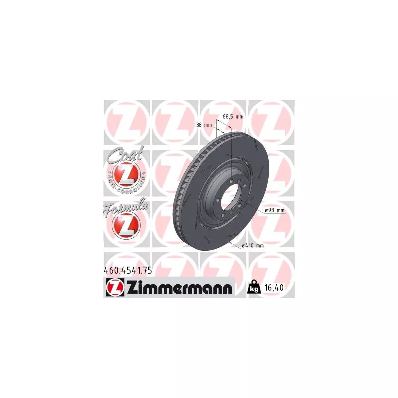 Disque de frein arrière droit ZIMMERMANN 460.4541.75