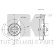 Jeu de 2 disques de frein arrière NK 201007 - Visuel 2