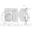 Jeu de 2 disques de frein arrière NK 201024 - Visuel 3
