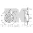 Jeu de 2 disques de frein arrière NK 201025 - Visuel 3