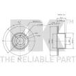 Jeu de 2 disques de frein avant NK 201501 - Visuel 3