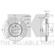 Jeu de 2 disques de frein avant NK 201509 - Visuel 3