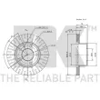 Jeu de 2 disques de frein avant NK 201513 - Visuel 3