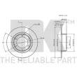 Jeu de 2 disques de frein avant NK 201901 - Visuel 3