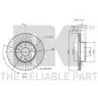 Jeu de 2 disques de frein avant NK 201906 - Visuel 2