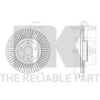 Jeu de 2 disques de frein avant NK 2025100 - Visuel 3