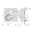 Jeu de 2 disques de frein avant NK 202517 - Visuel 3