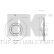 Jeu de 2 disques de frein arrière NK 202577 - Visuel 3