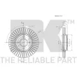 Jeu de 2 disques de frein avant NK 202588 - Visuel 3
