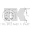 Jeu de 2 disques de frein arrière NK 202595 - Visuel 3