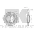 Jeu de 2 disques de frein avant NK 202649 - Visuel 3