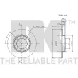 Jeu de 2 disques de frein avant NK 203005 - Visuel 3