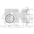 Jeu de 2 disques de frein arrière NK 203009 - Visuel 3
