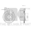 Jeu de 2 disques de frein avant NK 203013 - Visuel 2