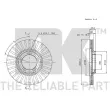 Jeu de 2 disques de frein avant NK 203014 - Visuel 3