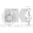 Jeu de 2 disques de frein avant NK 203023 - Visuel 3