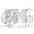 Jeu de 2 disques de frein avant NK 203044 - Visuel 3