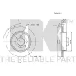 Jeu de 2 disques de frein arrière NK 203045 - Visuel 3