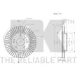 Jeu de 2 disques de frein avant NK 203060 - Visuel 3