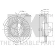Jeu de 2 disques de frein avant NK 203343 - Visuel 3