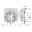 Jeu de 2 disques de frein avant NK 203377 - Visuel 2