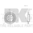 Jeu de 2 disques de frein avant NK 203501 - Visuel 3