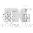 Jeu de 2 disques de frein arrière NK 203518 - Visuel 3