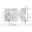 Jeu de 2 disques de frein avant NK 203609 - Visuel 3